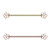 2-Pack Set Plumeria Flowers Steel Industrial Barbells