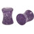 Solid Purple Glitter Saddle Ear Plugs (8g-5/8")