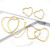 Wavy Heart Goldtone Steel Hoop Earrings 30mm-50mm