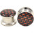 Black & Red Checker Design Steel Ear Plugs (8g-5/8")