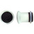 Convex Black & Clear Glass Single Flared Plugs (2g-1/2")