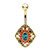 Multi-Color Ornate Rhombus Steel Belly Ring