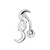 Double Crescent Moon Steel Top Down Belly Ring