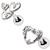 2PC Set Hearts Steel Cartilage Studs