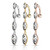 4 Marquise CZ Top Drop Dangle Steel Belly Ring