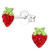 Strawberry Bling 925 Sterling Silver Stud Earrings
