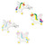 Unicorn w/Glitter Wings 925 Sterling Silver Stud Earrings