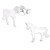 Standing Unicorn 925 Sterling Silver Stud Earrings