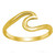Wave Design Gold 925 Sterling Silver Ring