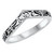 Chevron Heart Filigree 925 Sterling Silver Ring