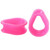 Pink Silicone Teardrop Tunnels (2g-30mm)