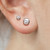 Bezel Set CZ G23 Titanium Stud Earrings