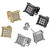 CZ Filled Square Surgical Steel Stud Earrings