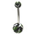 Camouflage Camo Print Double Ball Belly Ring