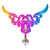 Rainbow Titanium Tribal Design Reverse Belly Ring