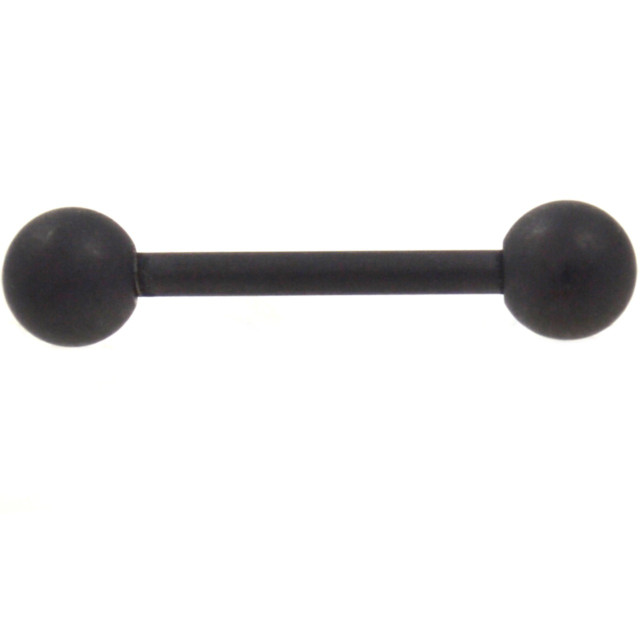 Black Matte Finish Nipple Barbell 14g 5/8" BodyDazz