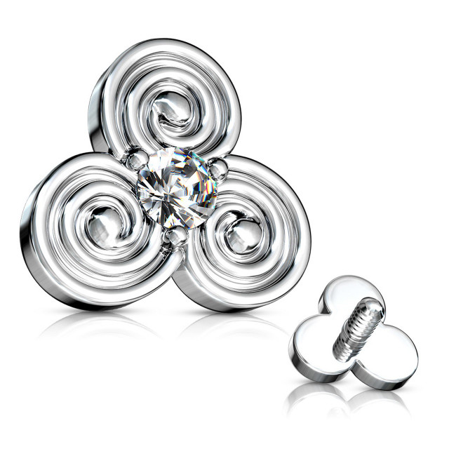 Top Dermal Piercing In Acciaio 316L - 15 Pezzi Con CZ | 16G Per Microdermal | Uomo E Donna - Foto 1