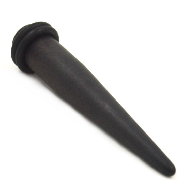 All Black Matte Ear Piercing Stretching Tapers (14g-00g)