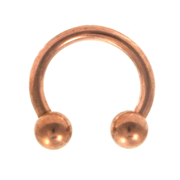 Rose Gold Plated Horseshoe Ring 14 Gauge (3 Sizes)