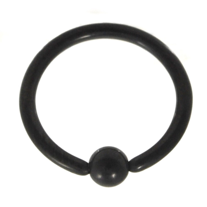 Black Fixed Ball Captive Bead Ring CBR 16G (4 Sizes)