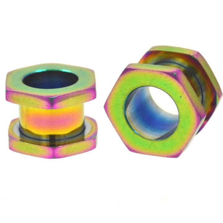 Rainbow Color Steel Hexagon Screw Tunnels (8g-1/2")