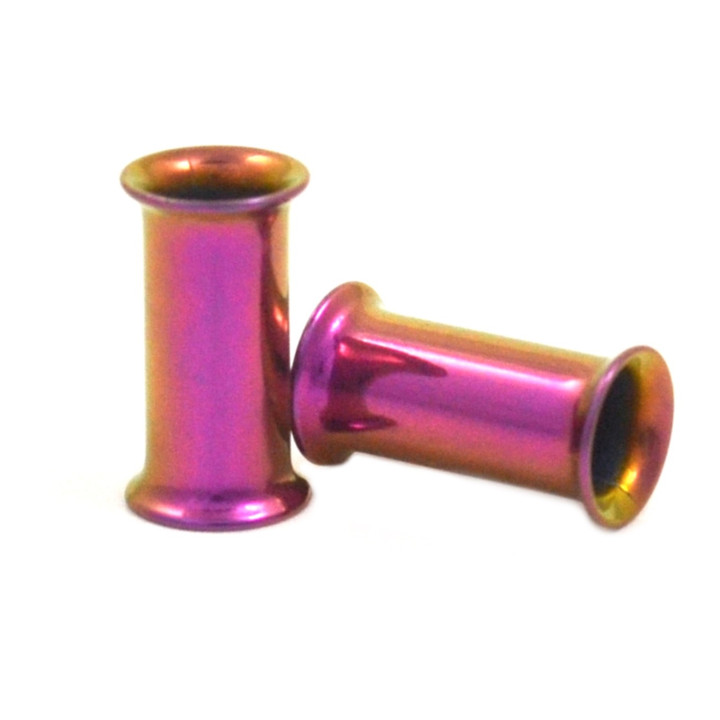Purple Titanium Double Flared Tunnel Plugs (12g-1)