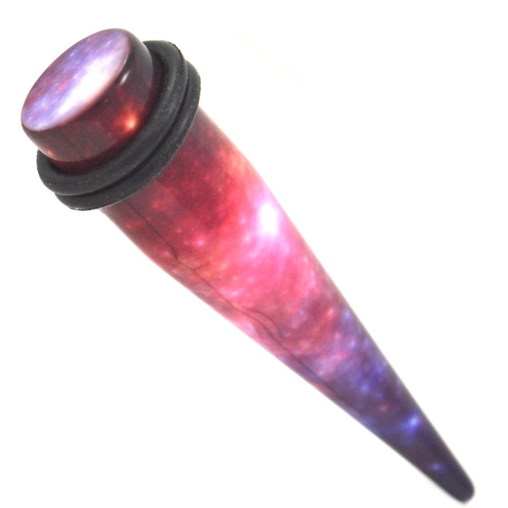 Galaxy Print Acrylic Tapers Piercing Expanders (6g-1/2")