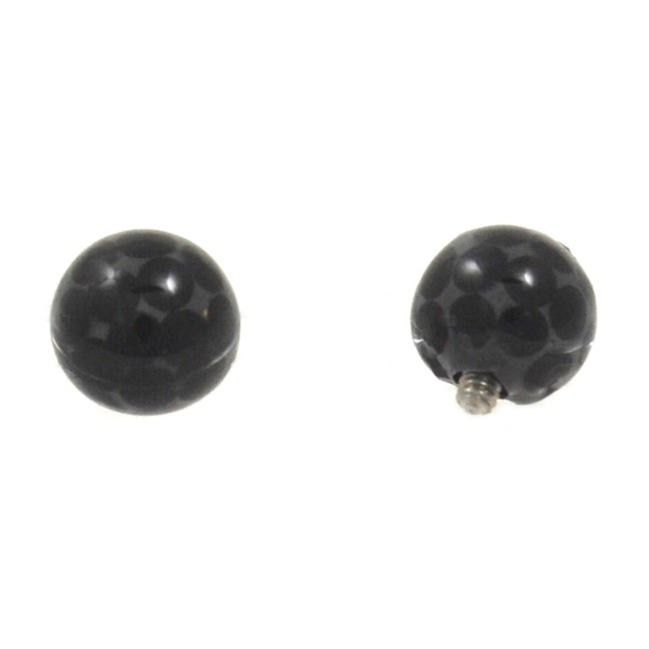 Black Austrian Crystal Ferido Ball Dermal Top 14G