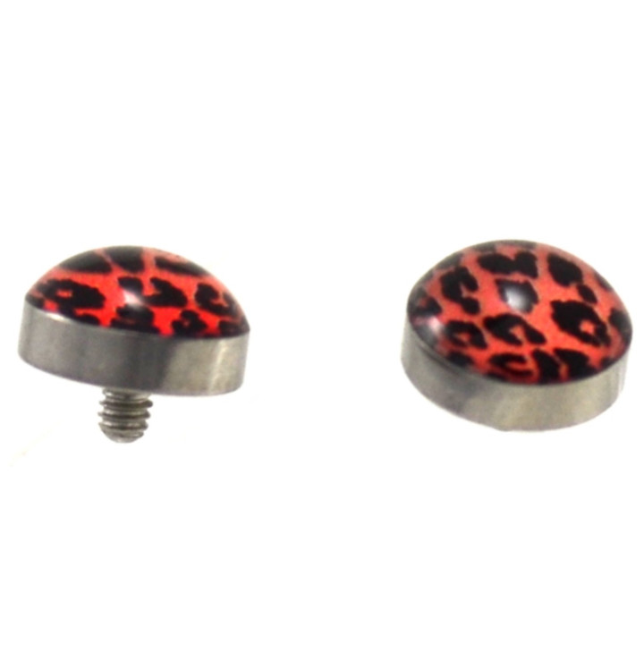Orange and Black Leopard Print Dermal Top 14G