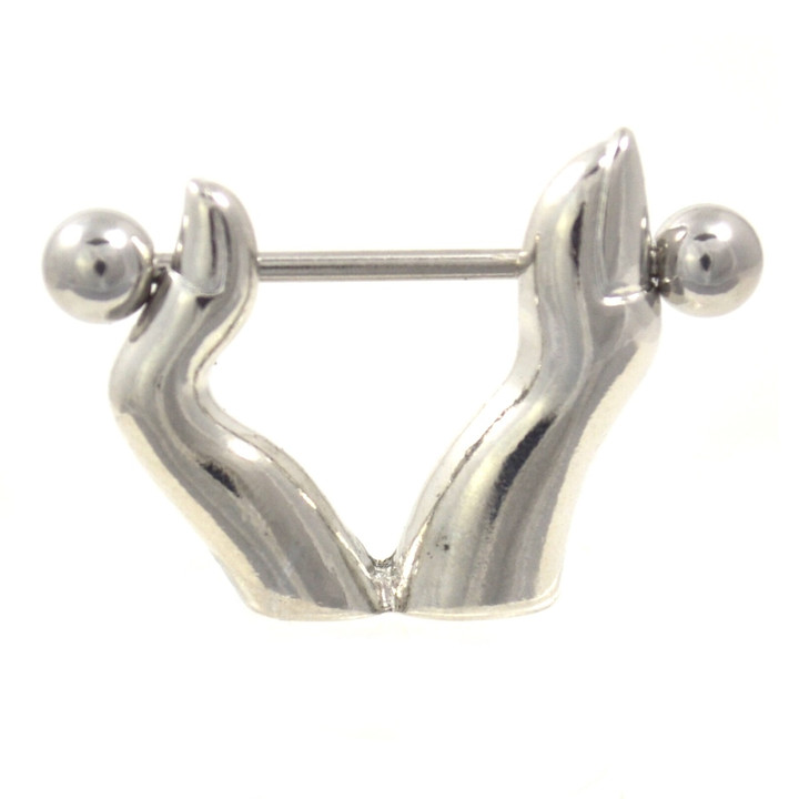 Dos Fingers Nipple Piercing Barbell 14g 7/8"