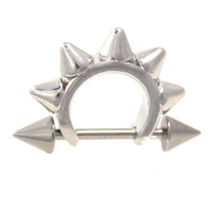Edgy Spiked Cartilage Cuff Piercing 16g 1/2"