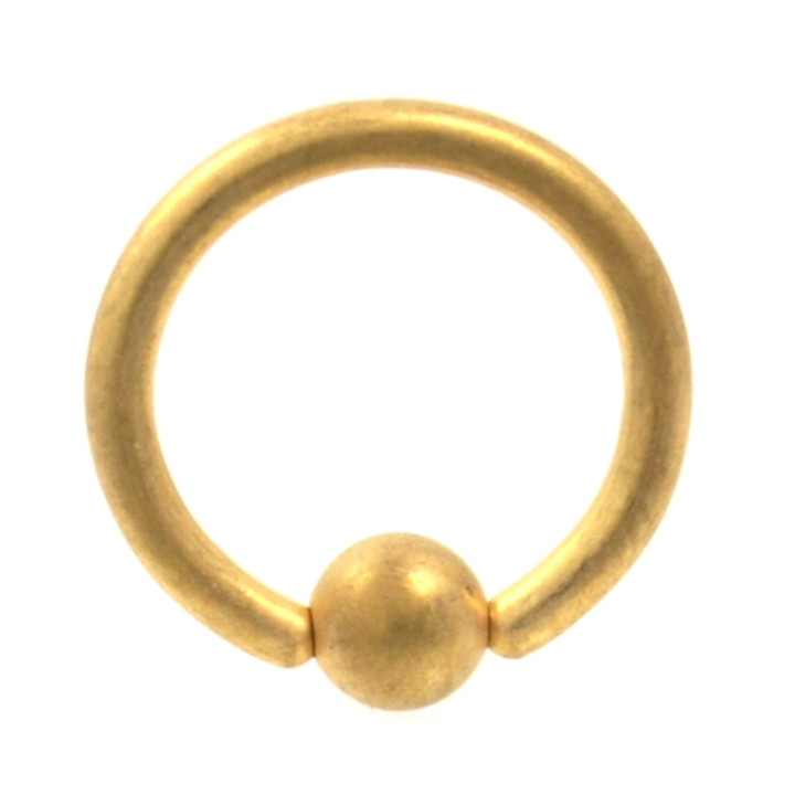 Gold Matte Captive Bead Ring CBR 14G (4 Sizes) Gold Matte Captive Bead Ring CBR 14G (4 Sizes)