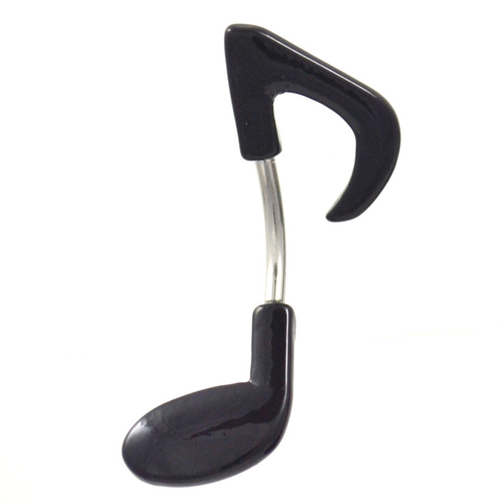 Black Musical Note Split Style Belly Ring