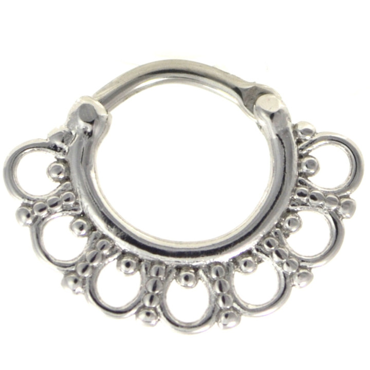 Ornate Design Steel Septum Clicker (16G/14G) Ornate Design Steel Septum Clicker (16G/14G)