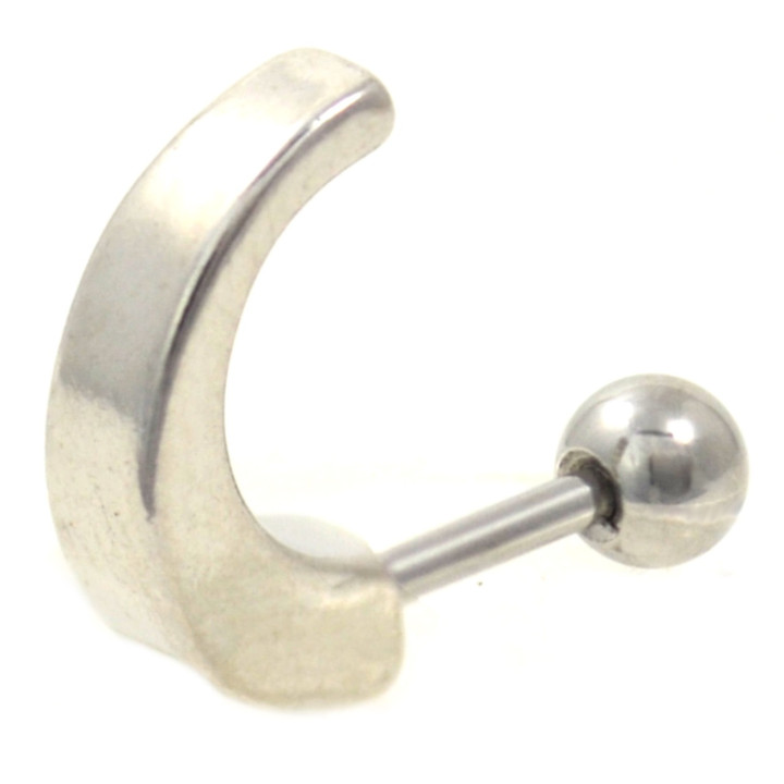 Steel Curved Cartilage Piercing Cuff Earring 16g 