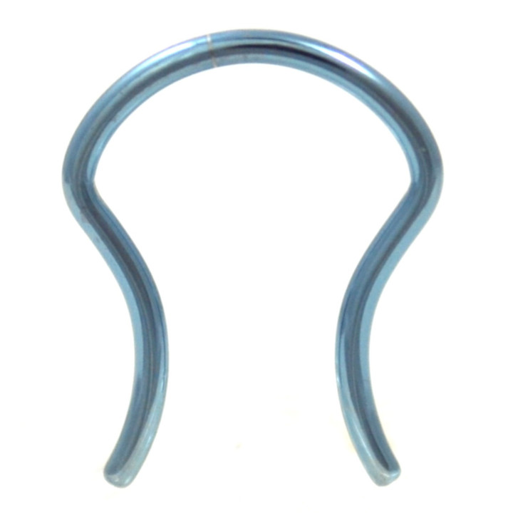 Lt Blue Titanium Septum Ring (5/8" Retainer) 16G/14G