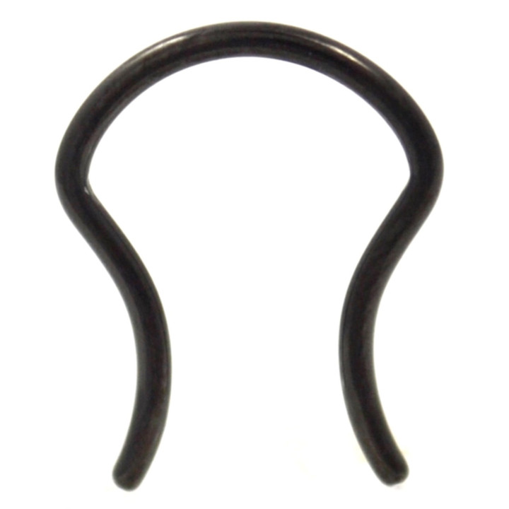 Black Titanium Septum Ring (5/8" Retainer) 16G/14G