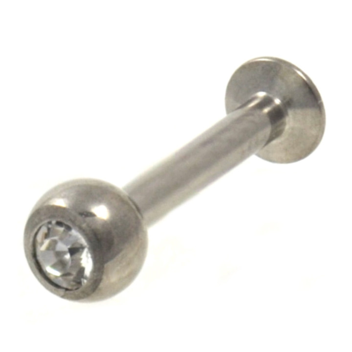 G23 Titanium Press Fit CZ Labret/Monroe Bar 14G 3/8" G23 Titanium Press Fit CZ Labret/Monroe Bar 14G 3/8"