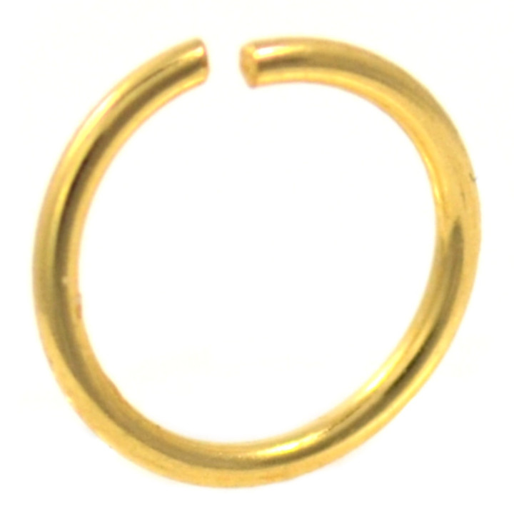 Gold Plated Bendable Nose Ring Hoop 18G