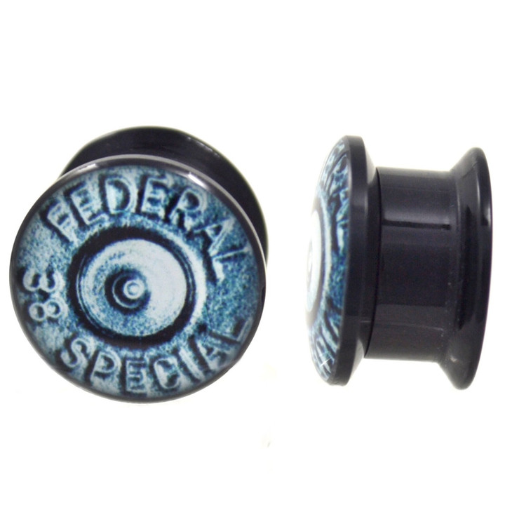 38 Special Bullet Logo Acrylic Plugs (2g-1")