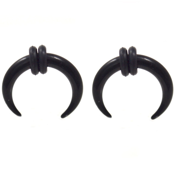 Black Acrylic Buffalo Tapers (10g-00g) Black Acrylic Buffalo Tapers (10g-00g)