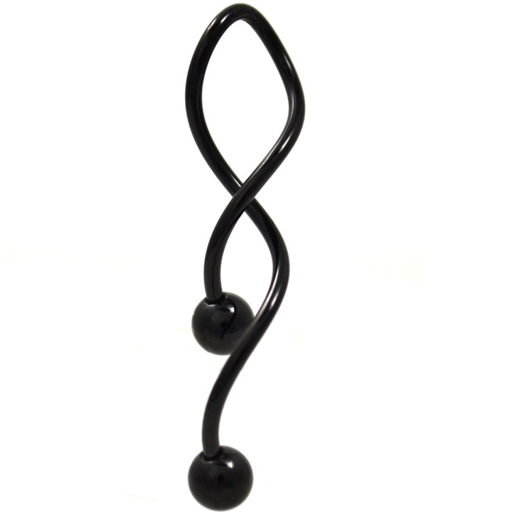 Crazy Spiral Twister Black Color Belly Ring Crazy Spiral Twister Black Color Belly Ring