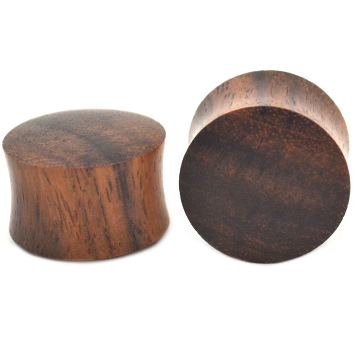 Brown Rosewood Solid Saddle Plugs (2g-1")