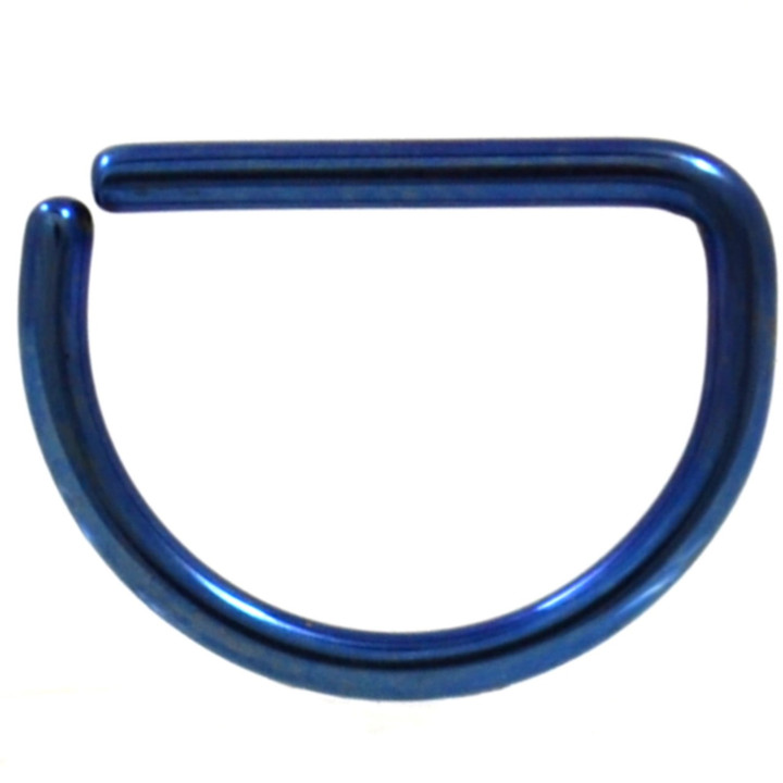 Blue Steel D Shaped Ring Annealed 16G