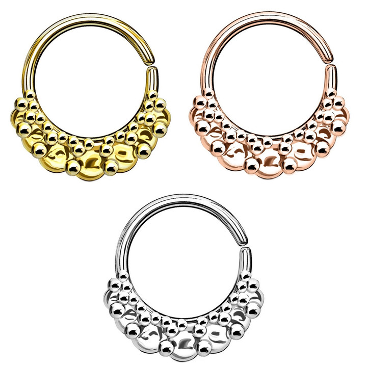 Annealed Circle Design Fan Septum Cartilage Hoop 16G Annealed Circle Design Fan Septum Cartilage Hoop 16G