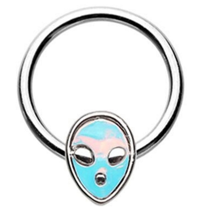 Shining Alien Steel Captive Bead Ring CBR 16G Shining Alien Steel Captive Bead Ring CBR 16G
