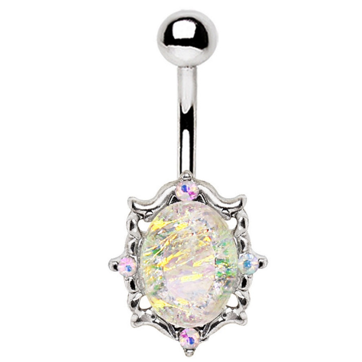 Mystical Mirror Steel Belly Ring Mystical Mirror Steel Belly Ring