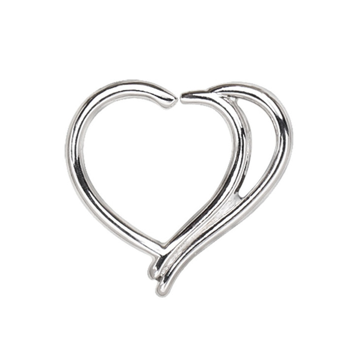 Double Heart Bendable Hoop Cartilage/Ear Piercing 