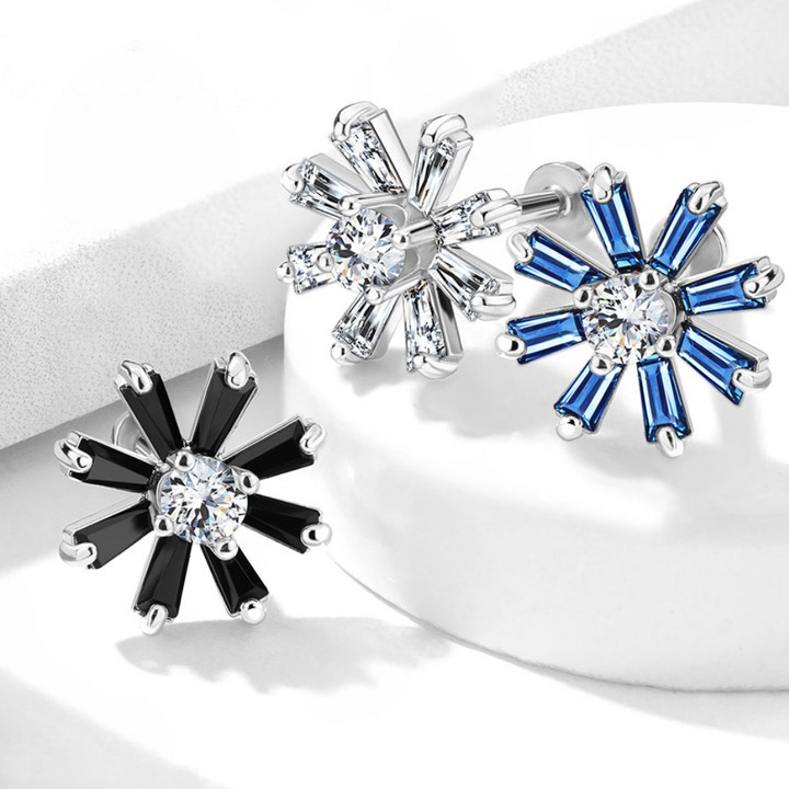 CZ Center Fan Steel Labret Monroe Bar 16G