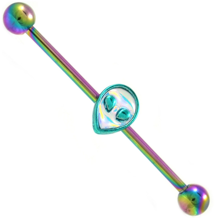 Alien Center Rainbow PVD Steel Industrial Bar 
